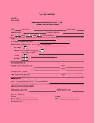 Document preview: Form P-3 Termination of Employment - Mississippi