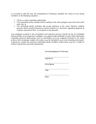 Related Party and Nepotism Acknowledgment Form - Mississippi, Page 2