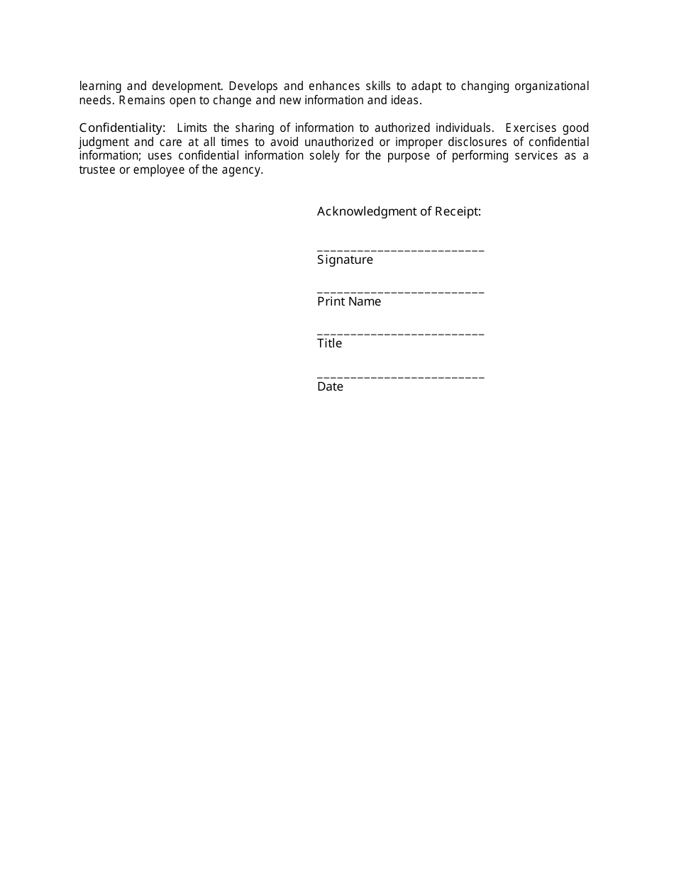Code of Ethical Conduct Policy Acknowledgment Form - Mississippi, Page 3