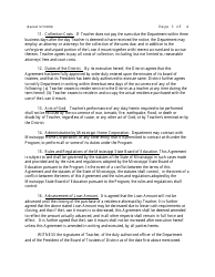 &quot;Loan Agreement Form - Mississippi Employer-Assisted Housing Teacher Program&quot; - Mississippi, Page 3