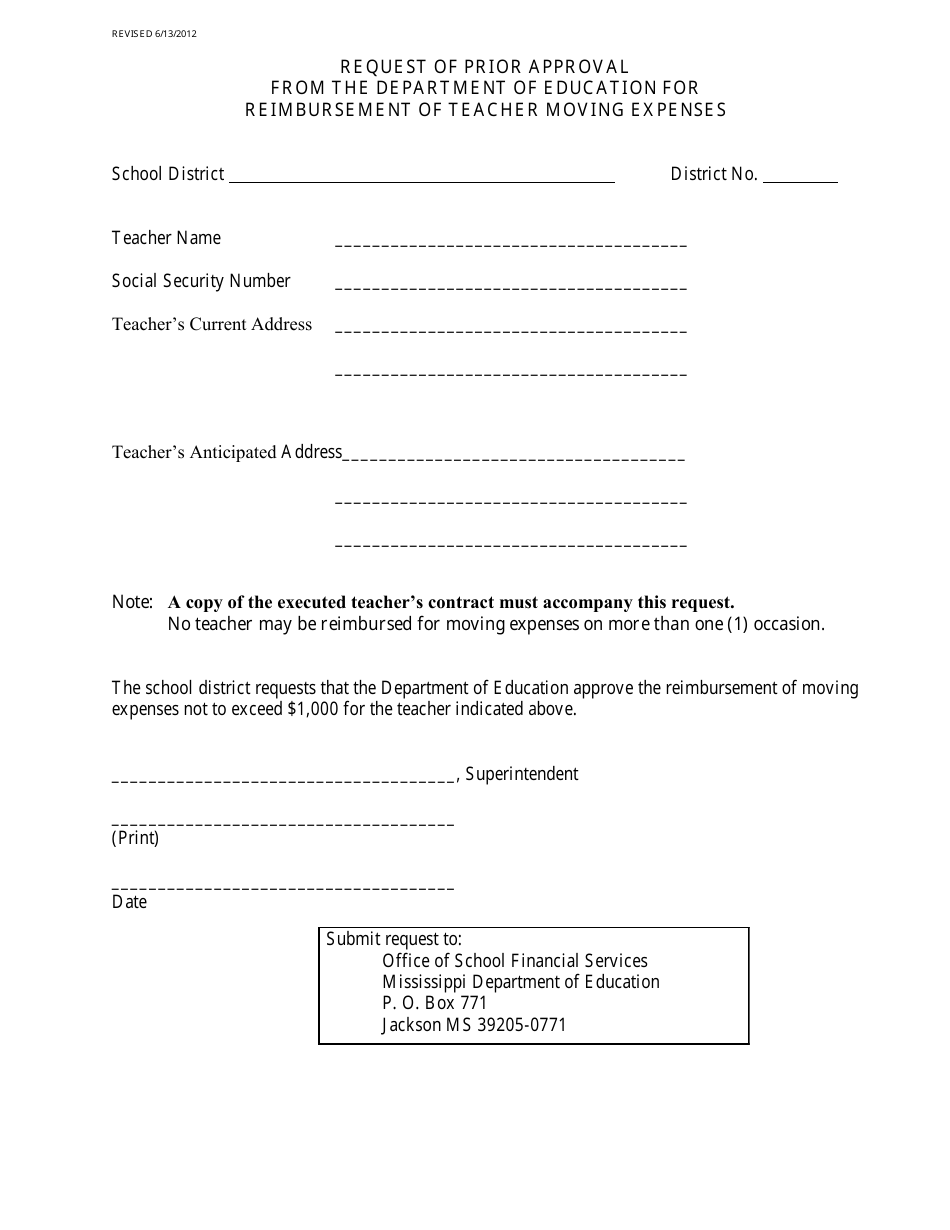 Reimbursement for Moving Expenses - Mississippi, Page 3