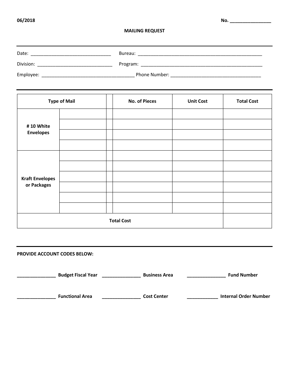 Mailing Request Form - Mississippi, Page 1