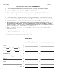 Form 13.20.20 Travel Authorization - Mississippi, Page 2