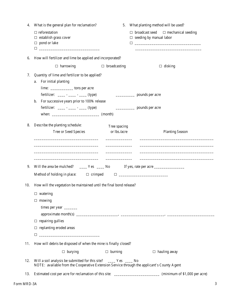Form MRD-3A Application to Amend an Existing Permit - Mississippi, Page 3