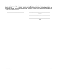 Form MRD-7 &quot;Application for Transfer of Permit&quot; - Mississippi, Page 2