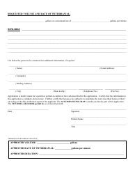 Form OLWR-FAP-01 Application for Permit to Divert or Withdraw Surface Water From Waters of the State of Mississippi for Hydraulic Fracturing - Mississippi, Page 2