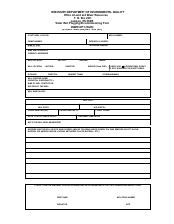 Form OLWR-DF-1 &quot;Water Well Plugging/Decommissioning Form&quot; - Mississippi