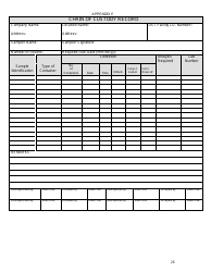 Document preview: Appendix E Chain of Custody Record Form - Mississippi