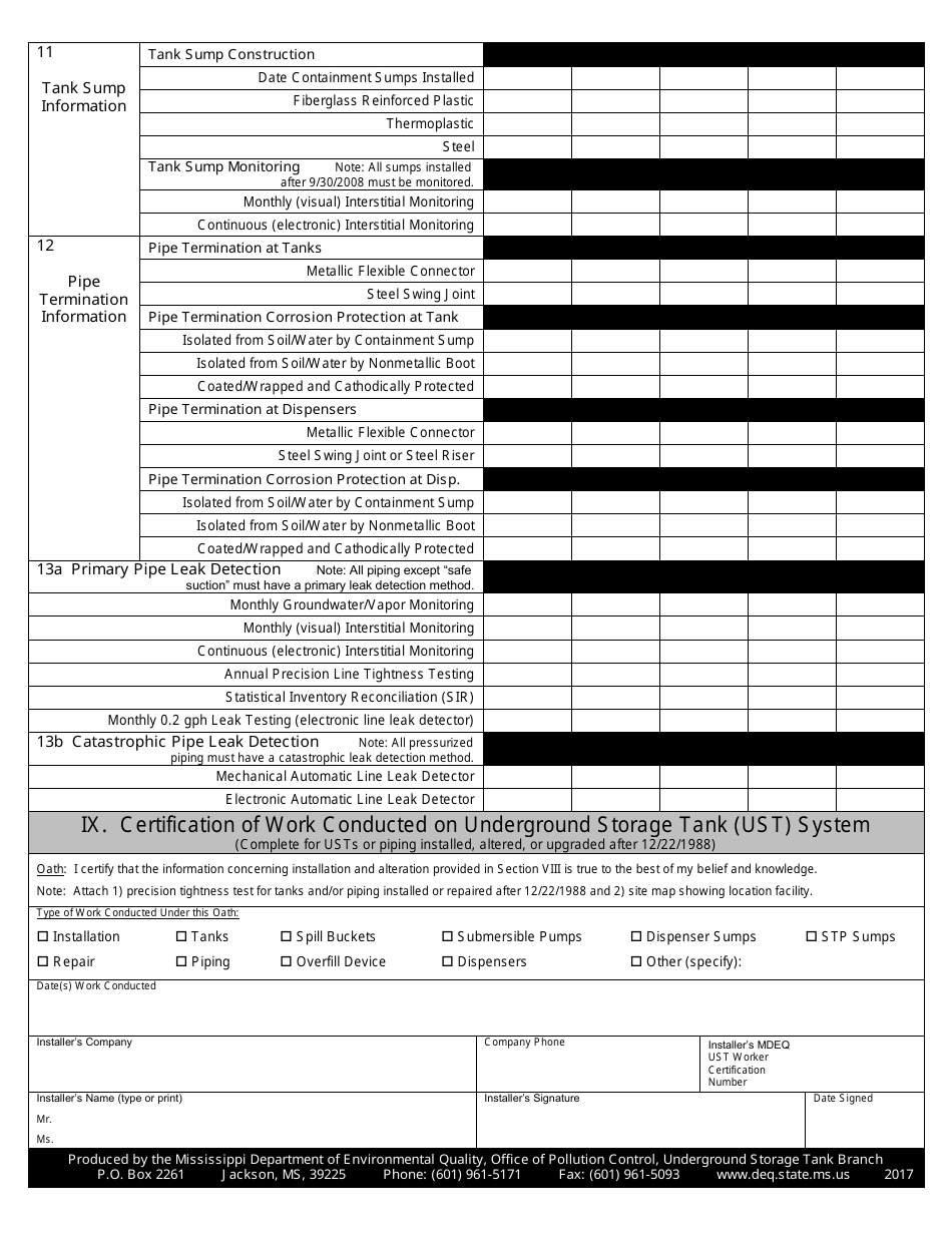 Notification for Underground Storage Tanks - Mississippi, Page 4