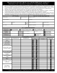 Alternative Fuel / Hazardous Substances Compatibility Checklist Form - Mississippi