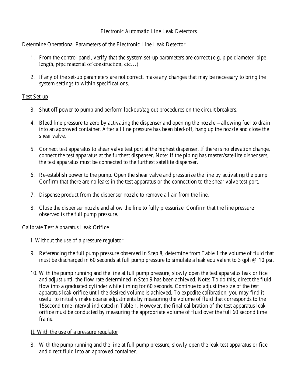 Annual Automatic Line Leak Detector Testing Form - Mississippi, Page 7