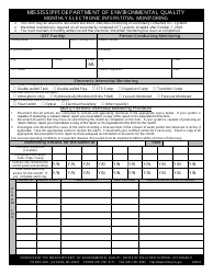 Document preview: Monthly Electronic Interstitial Monitoring Form - Mississippi