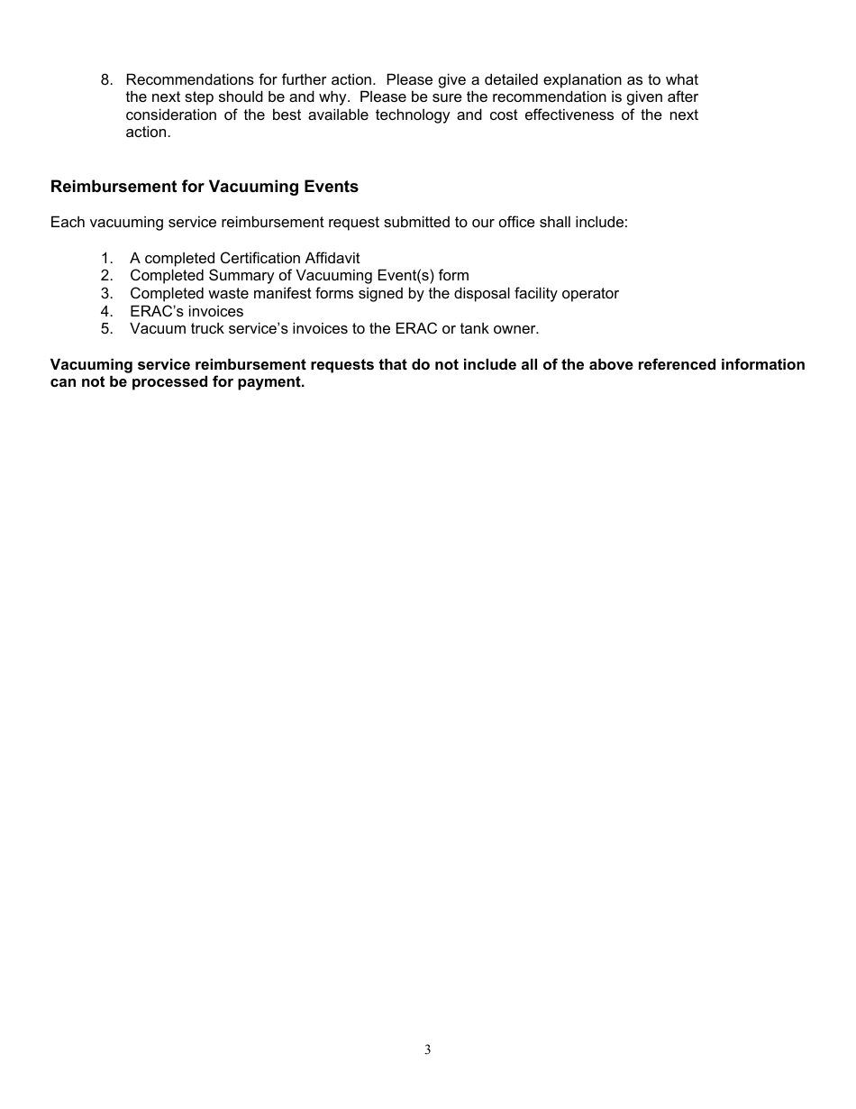 Vacuuming Scope of Work Package - Mississippi, Page 3