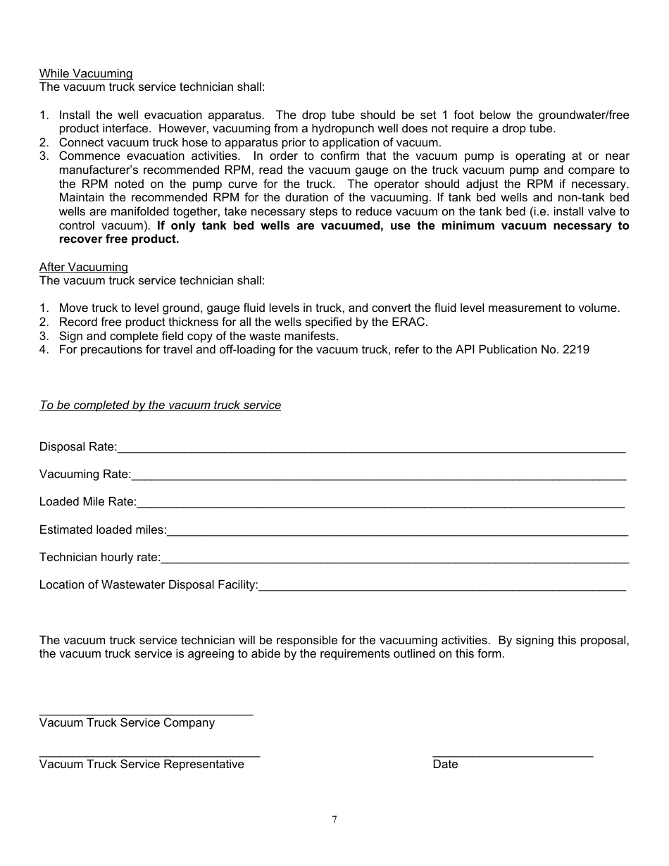 Vacuuming Scope of Work Package - Mississippi, Page 7