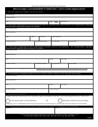 Document preview: Mississippi Groundwater Protection Trust Fund Application Form - Mississippi