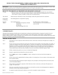 Form 567E Report of Complication(S) Resulting From Induced Termination of Pregnancy - Mississippi, Page 2