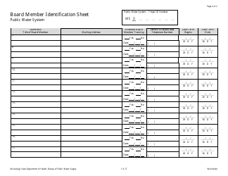 Board Member Identification Sheet - Mississippi, Page 2