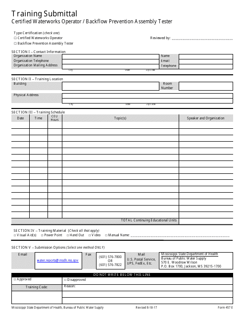 Form 457E  Printable Pdf
