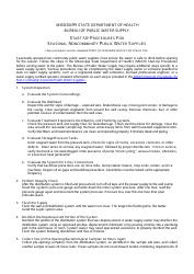 Start-Up Certification for Seasonal Noncommunity Public Water Supply - Mississippi, Page 2