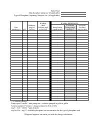 Document preview: Log Sheet for Water Quality Parameters (Wqps) - Mississippi