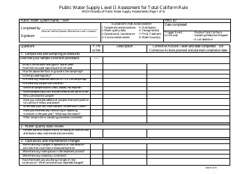 Public Water Supply Level II Assessment for Total Coliform Rule - Mississippi