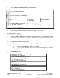 Form 802E Notice of Intent to Apply for a Certificate of Need - Mississippi, Page 2