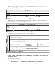 Application for Extension/Renewal of an Expired Certificate of Need - Mississippi, Page 2