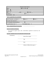 Form 829E Appendix I Transfer County of a Home Health Agency - Mississippi, Page 2