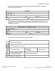 Form 807E Application for a Certificate of Need - Mississippi, Page 4