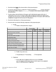 Form 807E Application for a Certificate of Need - Mississippi, Page 6