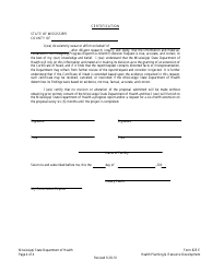 Form 825E Appendix G Certificate of Need (Con) Progress Report/ Six-Month Extension Request - Mississippi, Page 4