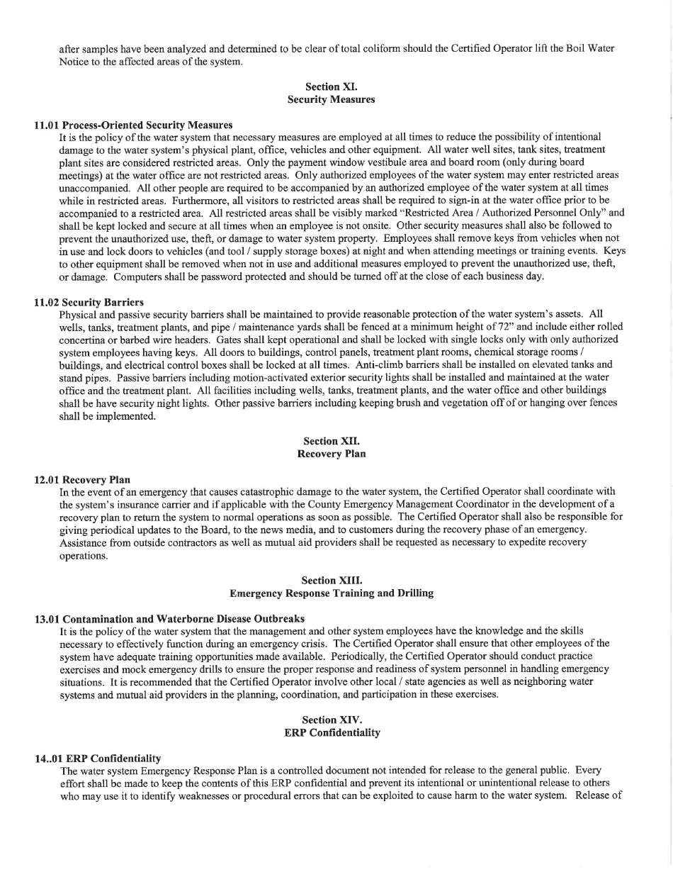 Emergency Response Plan Template - Mississippi, Page 6