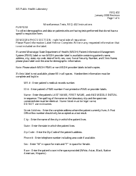 Form 402 Miscellaneous Laboratory Bxamination Request - Mississippi, Page 2