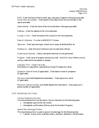 Form 402 Miscellaneous Laboratory Bxamination Request - Mississippi, Page 3
