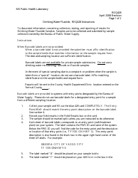 Form 428 Drinking Water Fluoride - Mississippi, Page 2