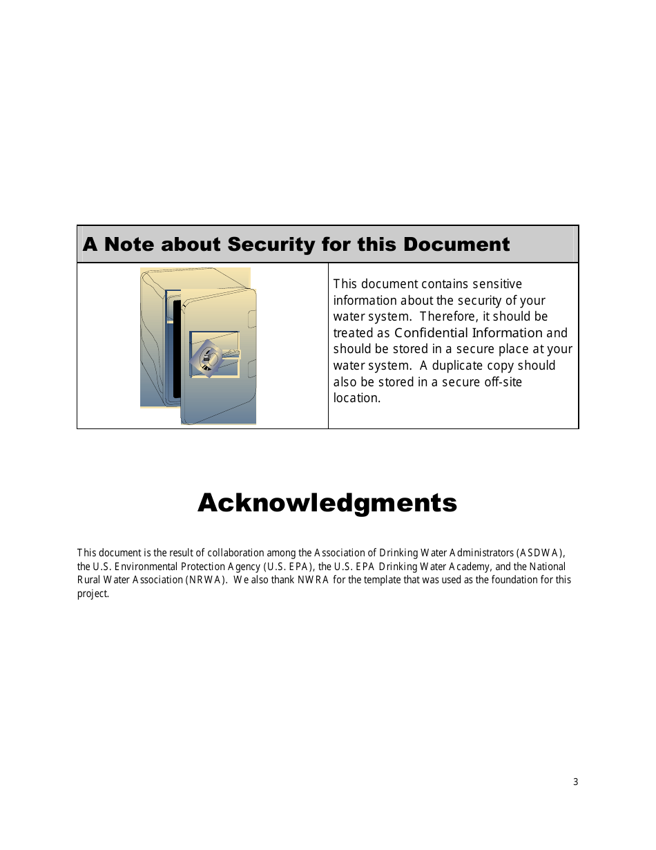 Security Vulnerability Self-assessment Guide for Mississippis Public Water Systems - Mississippi, Page 3