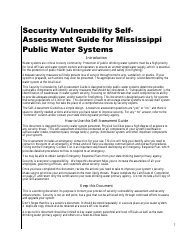 Security Vulnerability Self-assessment Guide for Mississippi&#039;s Public Water Systems - Mississippi, Page 7
