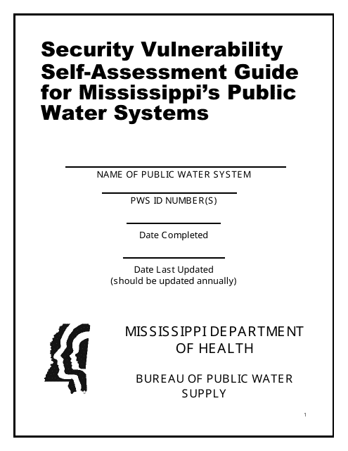 Security Vulnerability Self-assessment Guide for Mississippi's Public Water Systems - Mississippi