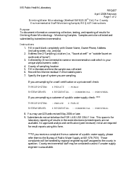Form 427 Drinking Water Microbiology Monitoring Sample Request Form - Mississippi, Page 2