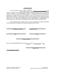 Form 802E Appendix B Notice of Intent to Change Ownership - Mississippi, Page 3