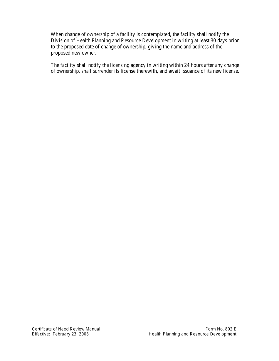 Form 802E Appendix B Notice of Intent to Change Ownership - Mississippi, Page 7