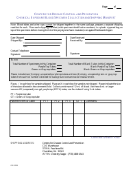 Chemical Exposure Blood Specimen Collection and Shipping Manifest Form