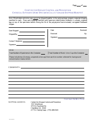Chemical Exposure Urine Specimen Collection and Shipping Manifest Form
