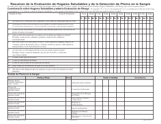 Document preview: Formulario 222S Resumen De La Evaluacion De Hogares Saludables Y De La Deteccion De Plomo En La Sangre - Mississippi (Spanish)