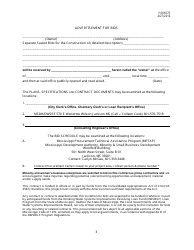 Form HDW175 Required Contract Document Provisions Drinking Water Systems Improvements Revolving Loan Fund Projects - Mississippi, Page 3