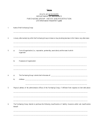 &quot;Purchasing Group Notice and Registration Form&quot; - Mississippi, Page 2