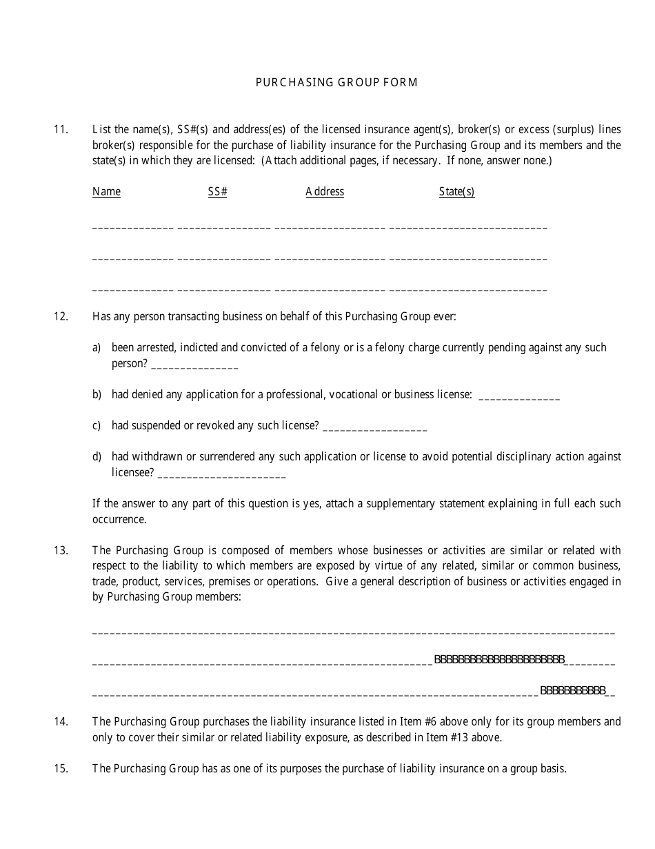 Purchasing Group Notice and Registration Form - Mississippi, Page 4