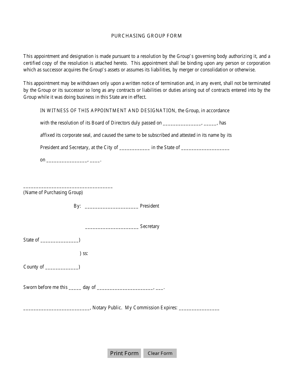 Purchasing Group Notice and Registration Form - Mississippi, Page 6