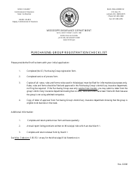 Document preview: Purchasing Group Notice and Registration Form - Mississippi