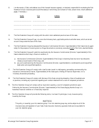 &quot;Risk Retention Group Notice and Registration Form&quot; - Mississippi, Page 4